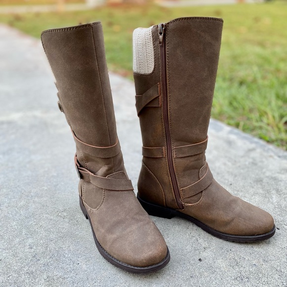 Rachel Shoes Lil Denver Toddler Knee-High Boots in the Color Cognac - si… - Picture 4 of 11